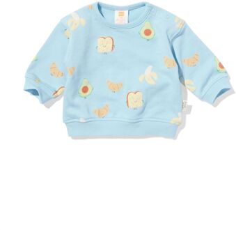 Hema Newborn sweater ontbijt blauw (blauw) - 80
