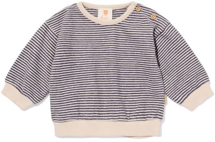 Hema Newborn sweater strepen ecru (ecru) - 74