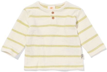 Hema Newborn T-shirt strepen ecru (ecru) - 68