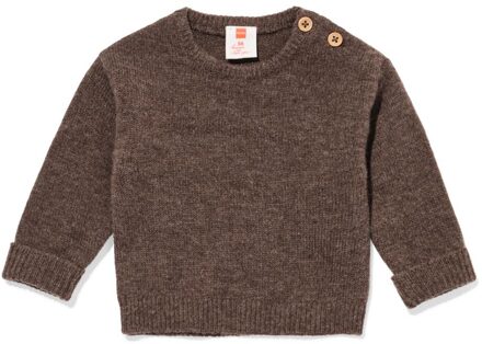 Hema Newborn trui merinowol donkerbruin (donkerbruin) - 50