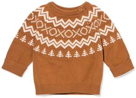 Hema Newborn trui nordic bruin (bruin) - 62