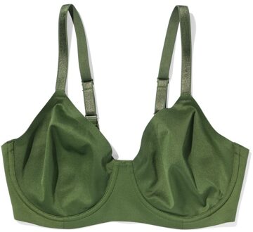Hema Niet voorgevormde bh met beugel donkergroen (donkergroen) - 90C