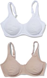 Hema Niet voorgevormde bh met beugel E-F - 2 stuks multi (multi) - 95E