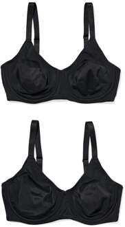 Hema Niet voorgevormde bh met beugel E-F - 2 stuks zwart (zwart)