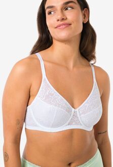 Hema Niet voorgevormde kanten bh met beugel wit (wit) - 90C