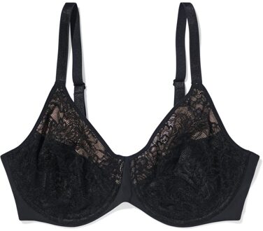 Hema Niet voorgevormde kanten bh met beugel zwart (zwart) - 85C