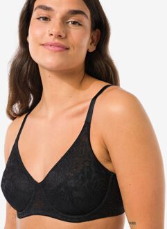 Hema Niet voorgevormde kanten bh met beugel zwart (zwart) - 85C