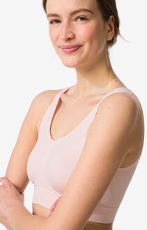 Hema Niet voorgevormde top zonder beugel naadloos lichtroze (lichtroze) - XXXL