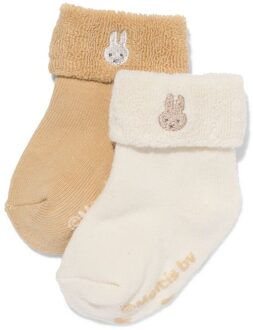 Hema Nijntje babysokken terry - 2 stuks zand (zand) - 3-6 m