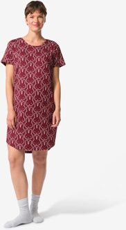 Hema Nijntje damesnachthemd micro bordeauxrood (bordeauxrood) - S