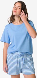 Hema Nijntje damesshortama jersey strepen blauw (blauw) - M
