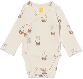 Hema Nijntje meegroei overslagromper rib met stretch ecru (ecru) - 44