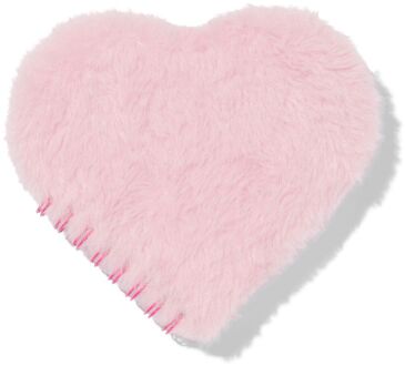 Hema Notitieboek 18.5x17cm hartvorm fluffy roze