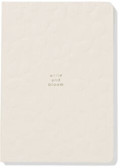 Hema Notitieboek A5 gelinieerd bloem (beige)