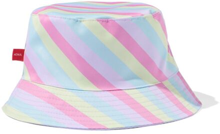 Hema Omkeerbaar vissershoedje regenboog/lila