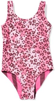 Hema Omkeerbare kinderbadpak strepen-luipaard roze (roze) - 122/128