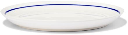 Hema Ontbijtbord Ø21cm Tafelgenoten new bone wit met blauw (White)