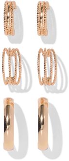 Hema Oorringen 18mm goud - 3 stuks (Gold)