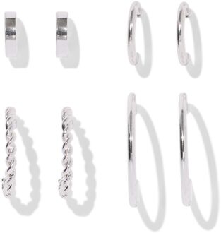 Hema Oorringen zilver - 4 stuks (Silver)