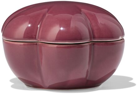 Hema Opbergbakje 12x11x7.5cm keramiek bloemvorm paars (donkerpaars)