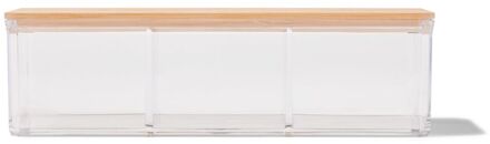 Hema Organizer transparant met deksel 9x12.5x6.8 (blauw)