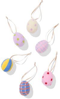 Hema Paashangers vilt ei - 6 stuks