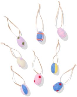 Hema Paashangers vilt ei - 8 stuks