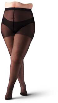 Hema Panty curvy anti-ladder 20denier zwart (zwart) - 48/50