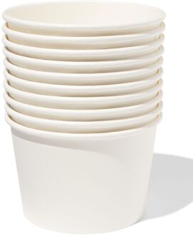 Hema Papieren bakjes 550ml wit - 10 stuks (wit)