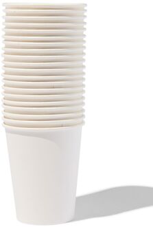 Hema Papieren bekers 250ml wit - 20 stuks (wit)