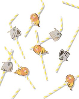 Hema Papieren rietjes feestbeest - 10 stuks
