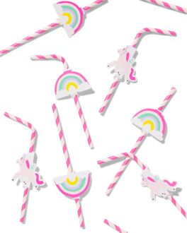 Hema Papieren rietjes regenboog - 10 stuks