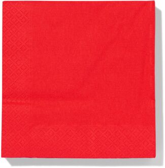 Hema Papieren servetten rood 33x33 - 20 stuks (rood)