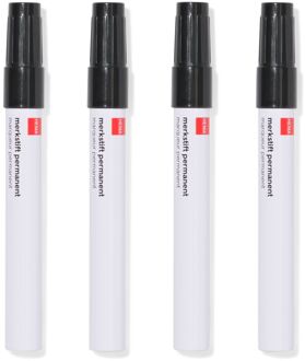 Hema Permanent merkstiften zwart - 4 stuks
