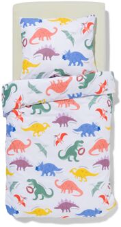 Hema Peuterdekbedovertrek 120x150cm zacht katoen dino (multi)