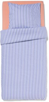 Hema Peuterdekbedovertrek 120x150cm zacht katoen strepen lavendel (lavendel)