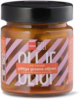 Hema Pittige groene olijven met tomaat 200g