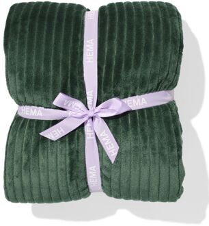 Hema Plaid 130x150cm sherpa blauwgroen (donkergroen)