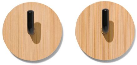 Hema Plakhaken rvs - 2 stuks (bruin)