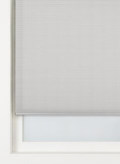 Hema Plisse dubbel lichtdoorlatend witte achterzijde grijs (grijs)