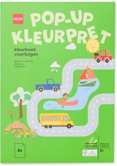 Hema Pop-up Kleurboek Voertuigen 27x19