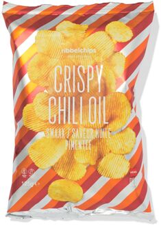 Hema Ribbelchips crispy chili olie 125g