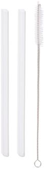 Hema Rietjes met schoonmaakborstel voor waterflessen van 500ml en 600ml (transparant)