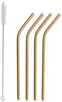 Hema Rietjes rvs goudkleurig - 4 stuks (goud)