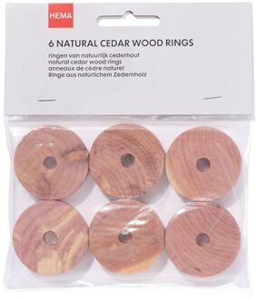Hema Ringen van natuurlijk cederhout - 6 stuks