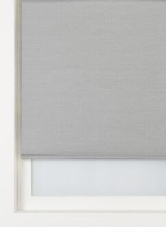 Hema Rolgordijn structuur grof verduisterend/ gekleurde achterzijde grijs (grijs)
