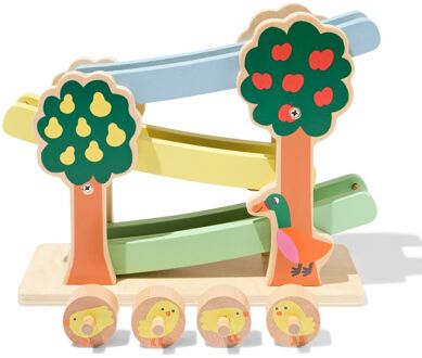 Hema Rollerbaan met kuikentjes hout