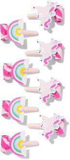 Hema Roltongen regenboog - 8 stuks