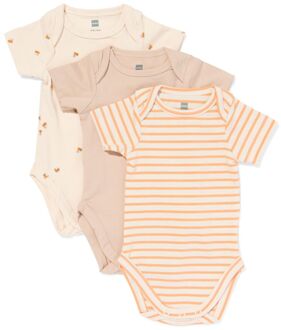 Hema Romper katoen met stretch - 3 stuks zand (zand) - 98/104