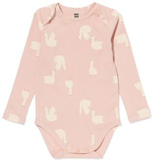 Hema Romper met stretch ganzen roze (roze) - 86/92